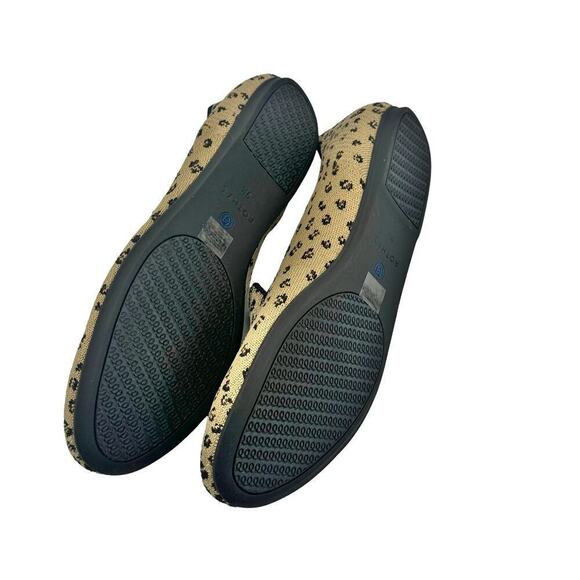 Rothy's Leopard Print Slip-On Loafer Flat Comfortable Tan/Black Size W9.5 NWOB - Picture 9 of 11